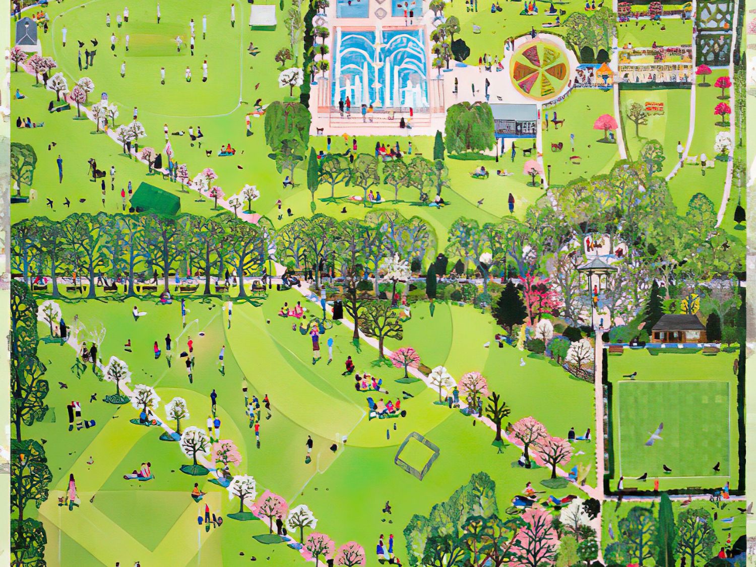 Epoch • Emma Hayworth • Mapping Series: Battersea Park Spring　1000 PCS　Jigsaw Puzzle