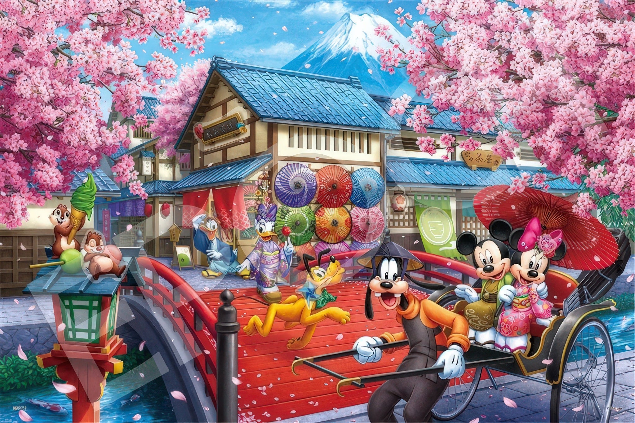epoch-97-705-mickey-&-friends:-sakura-journey-1000-pieces-jigsaw-puzzle