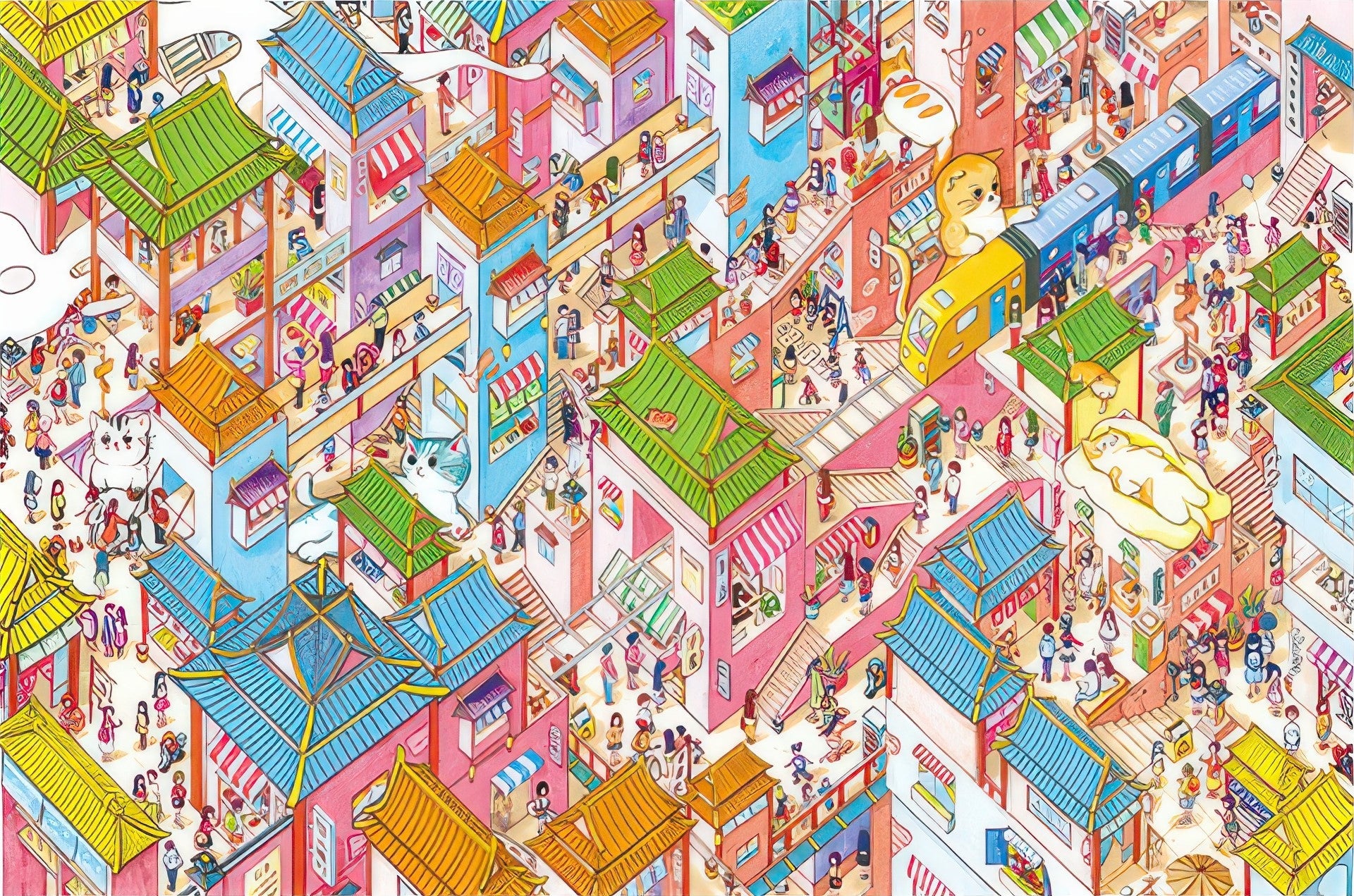 gu-bu-0495-cat-town-1000-pieces-jigsaw-puzzle