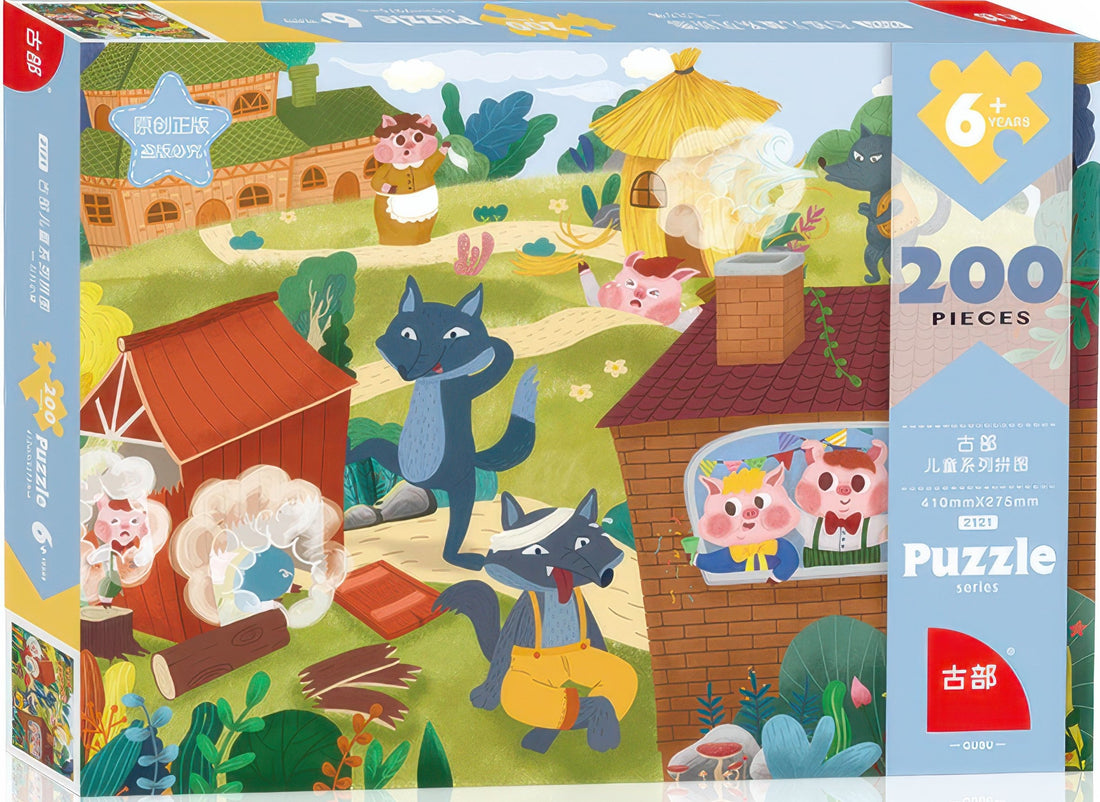 gu-bu-2121-three-little-pigs-200-pieces-jigsaw-puzzle