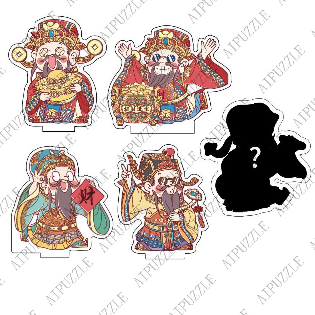 gu-bu-2202-five-gods-1-set-display-puzzle