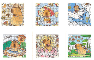 gu-bu-2695-1-[]-capybara-64-blind-box-1-puzzle-+-frame-set