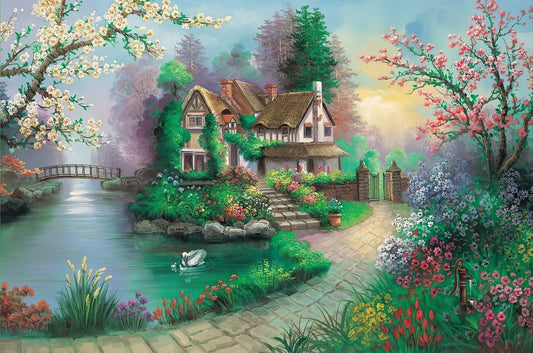 HM 100-214　Garden Cottage (1)　1000 Pieces Jigsaw Puzzle