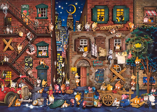 HM 1000-042　Elf Cat Street Life　1000 Pieces Jigsaw Puzzle