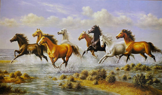 HM 200-053　Eight Horses　2000 Pieces Jigsaw Puzzle