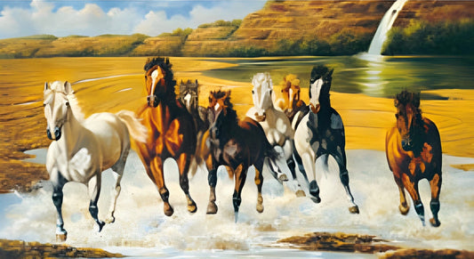 HM 2000-029　Eight Horses Crossing the Stream　2000 Pieces Jigsaw Puzzle