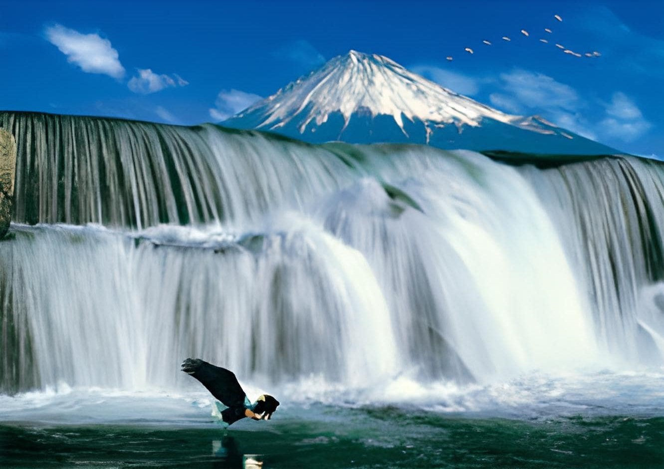 hm-52-600-waterfall-mt-fuji-520-pieces-jigsaw-puzzle