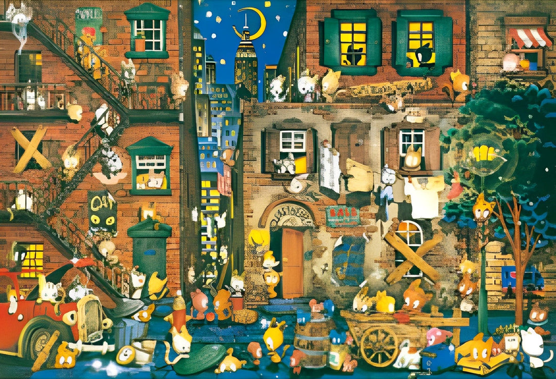 hm-520-076-elf-cat-street-life-520-pieces-jigsaw-puzzle