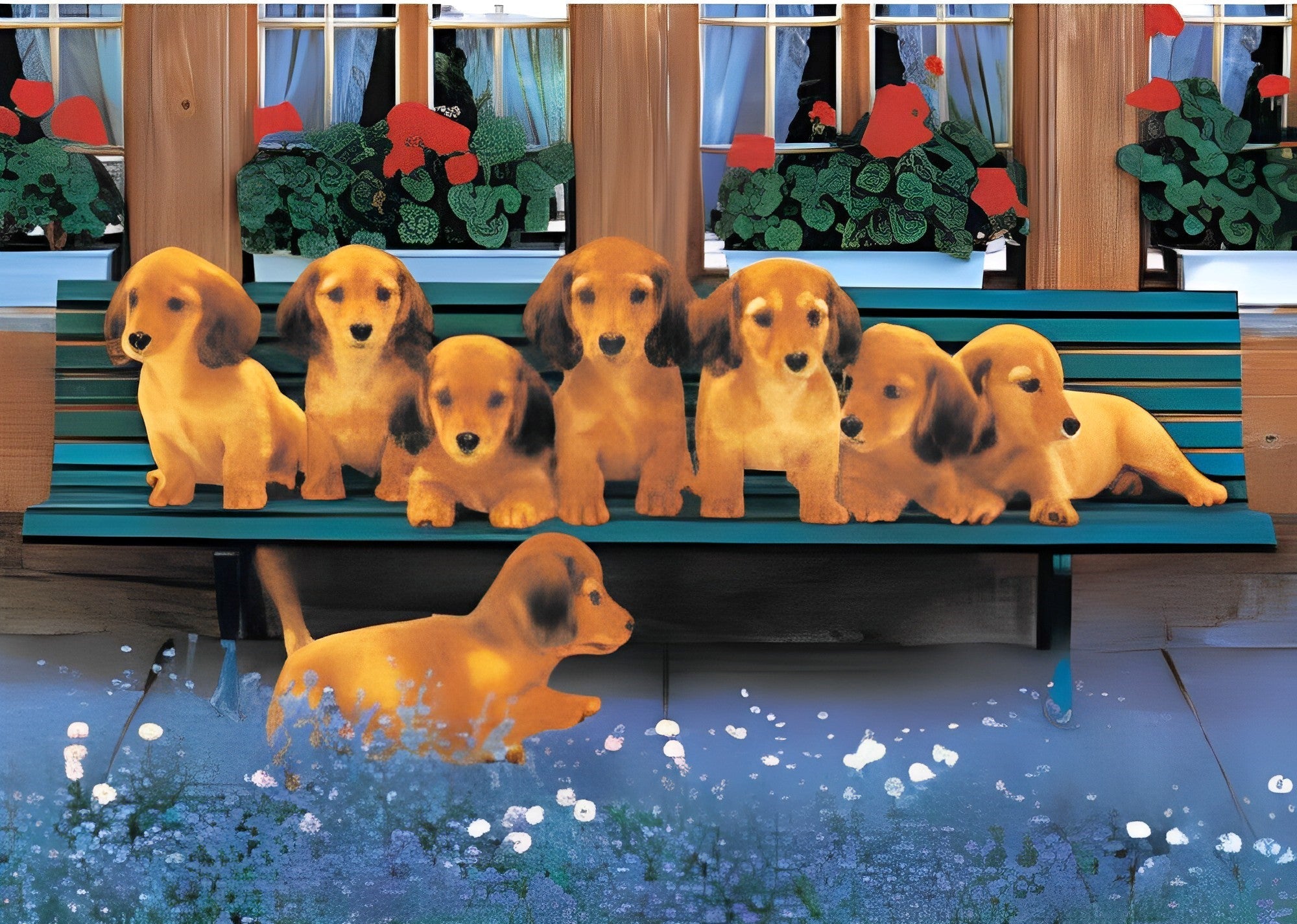 hm-520-104-octuplet-puppies-520-pieces-jigsaw-puzzle