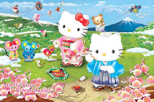 Hundred Pictures HP01000-148　Hello Kitty • Children New Year Games　1000 Pieces Jigsaw Puzzle