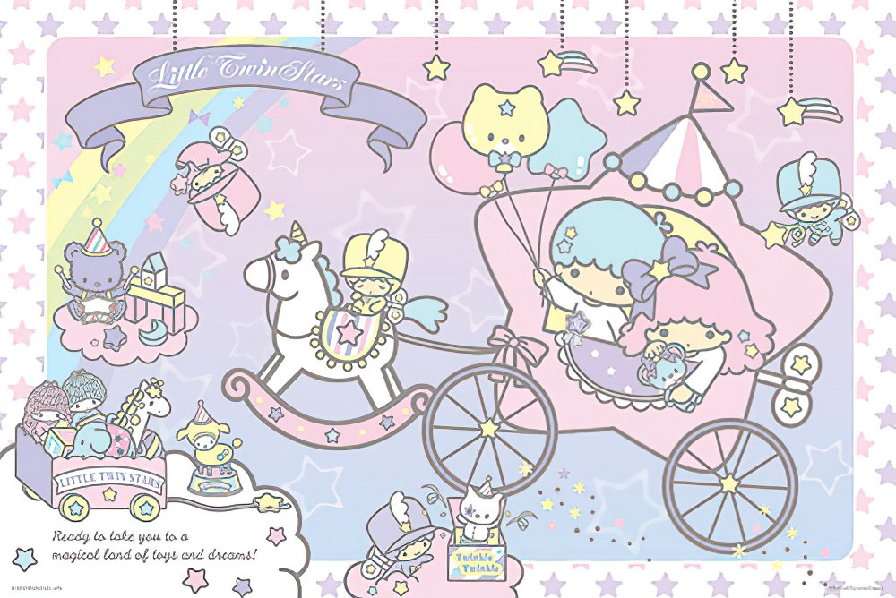 hundred-pictures-hp01000-176-kiki-lala-star-carriage-1000-pieces-jigsaw-puzzle