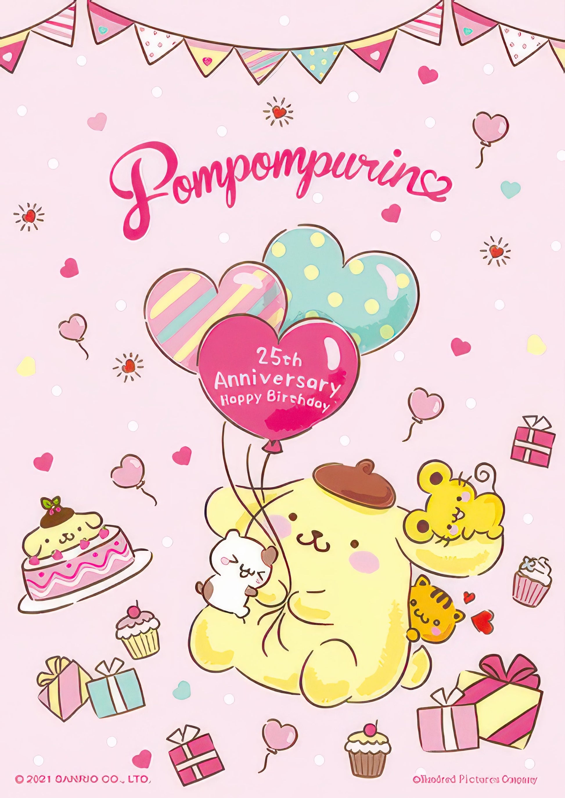 hundred-pictures-hp0108-197-pompompurin-(25th-anniversary-series)-birthday-balloons-108-pieces-jigsaw-puzzle