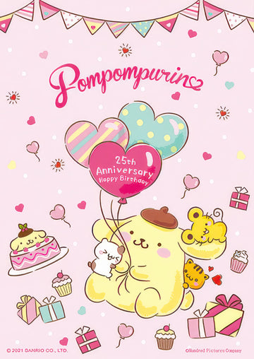 hundred-pictures-hp0108-197-pompompurin-(25th-anniversary-series)-birthday-balloons-108-pieces-jigsaw-puzzle