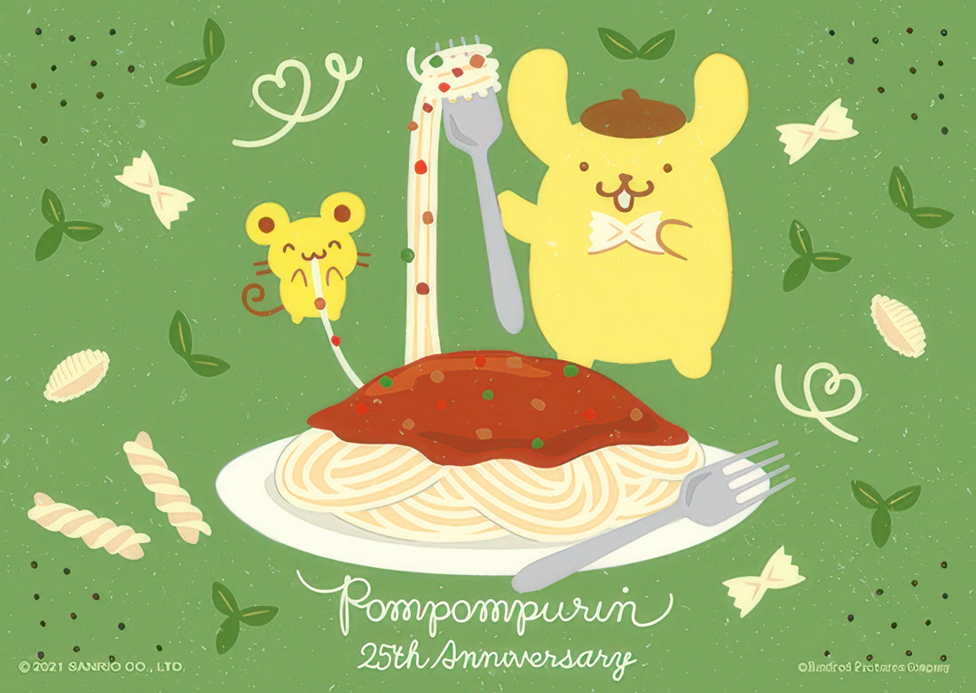 hundred-pictures-hp0108-200-pompompurin-(25th-anniversary-series)-italian-meat-sauce-pasta-108-pieces-jigsaw-puzzle