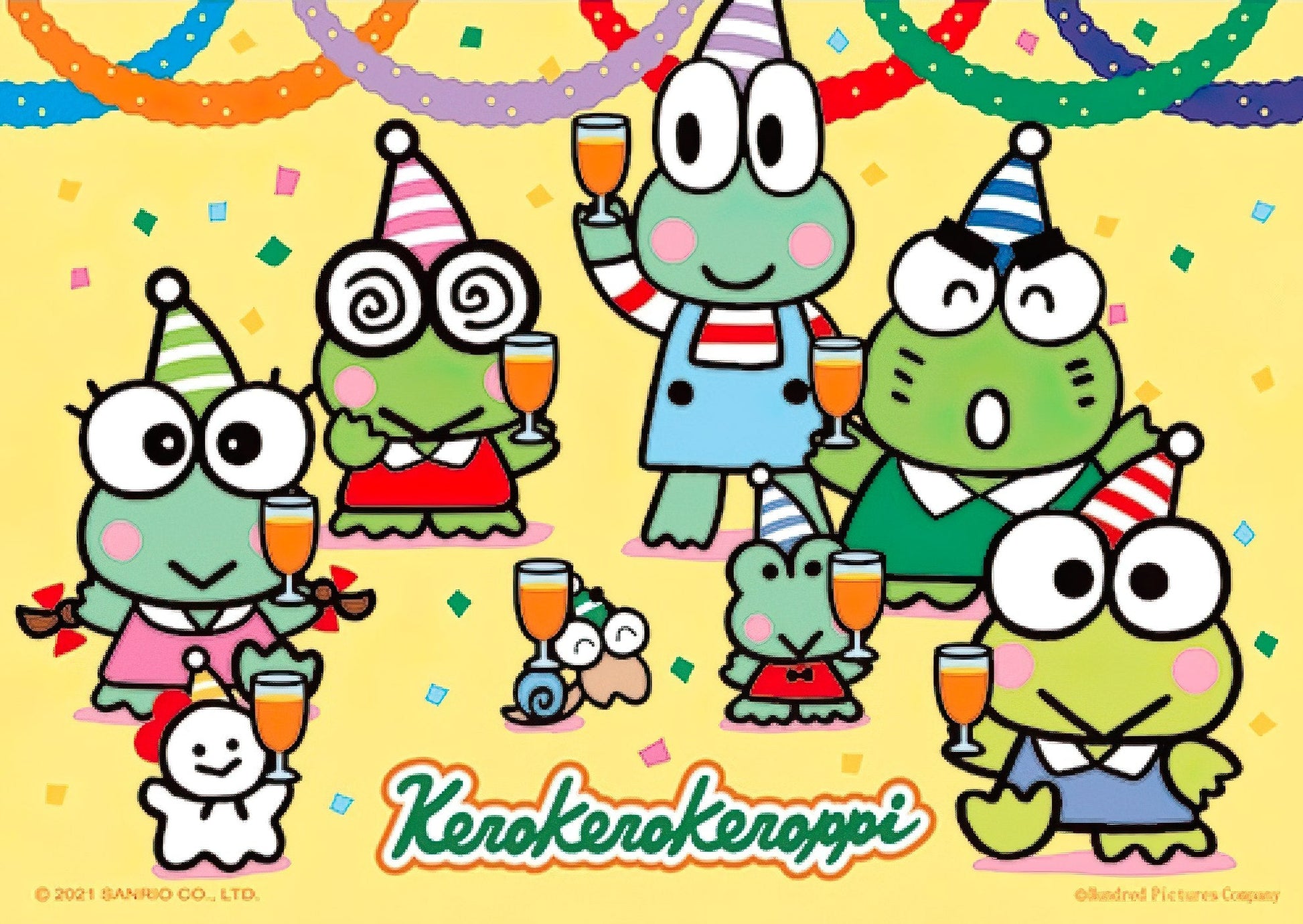 hundred-pictures-hp0108-214-kerokerokeroppi-cheering-with-a-toast-108-pieces-jigsaw-puzzle