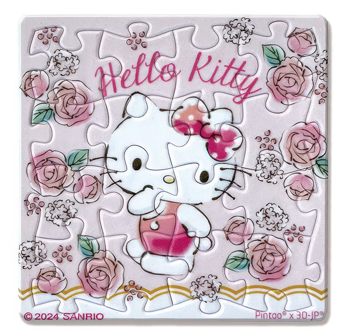 hundred-pictures-hp0116013-hello-kitty-(flower-series)-red-rose-16-pieces-magnet-puzzle