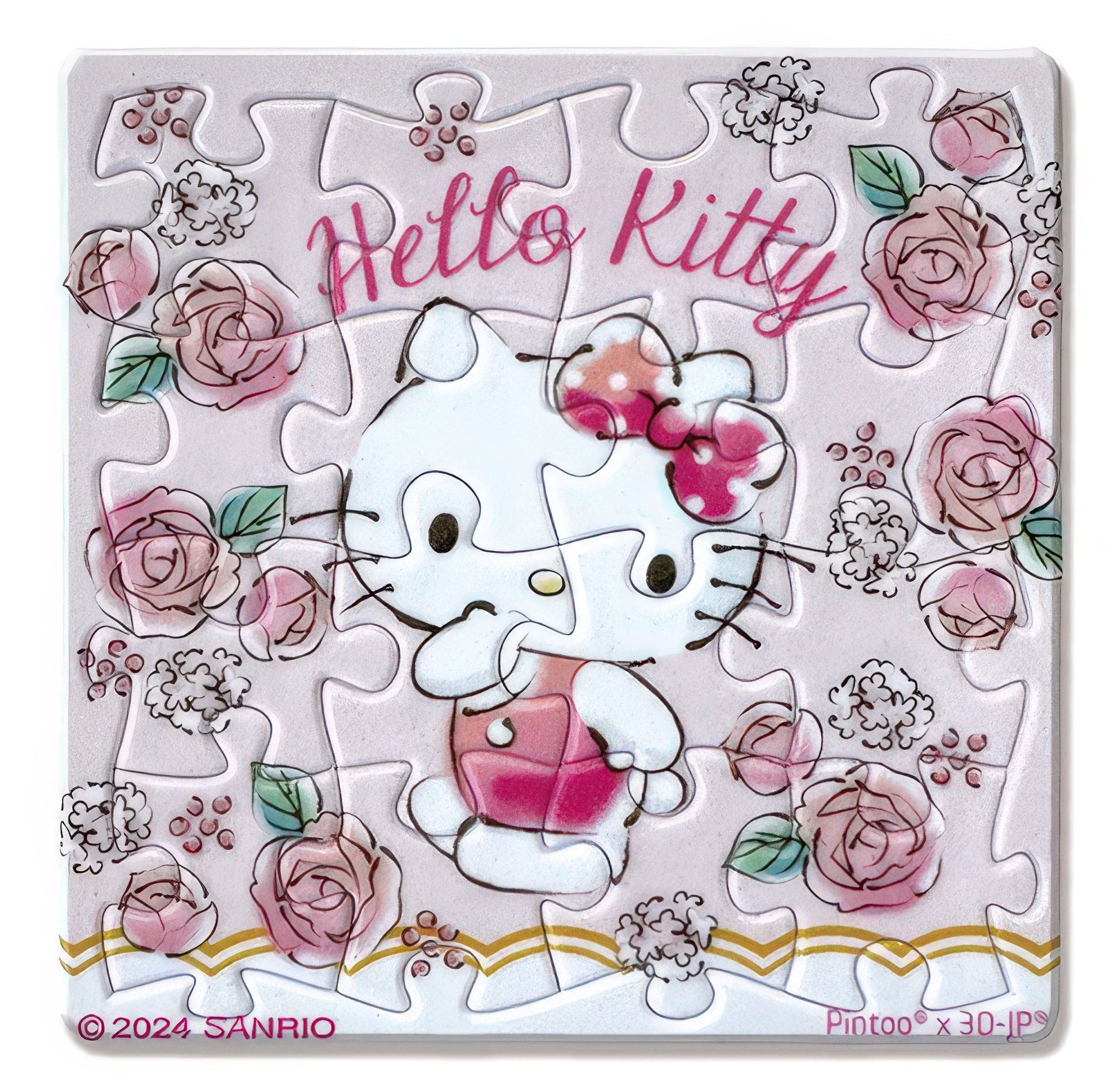 hundred-pictures-hp0116013-hello-kitty-(flower-series)-red-rose-16-pieces-magnet-puzzle