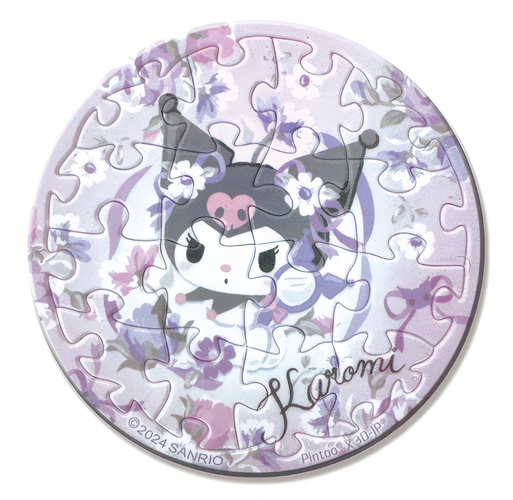 hundred-pictures-hp0116016-kuromi-(flower-series)-purple-rose-16-pieces-magnet-puzzle