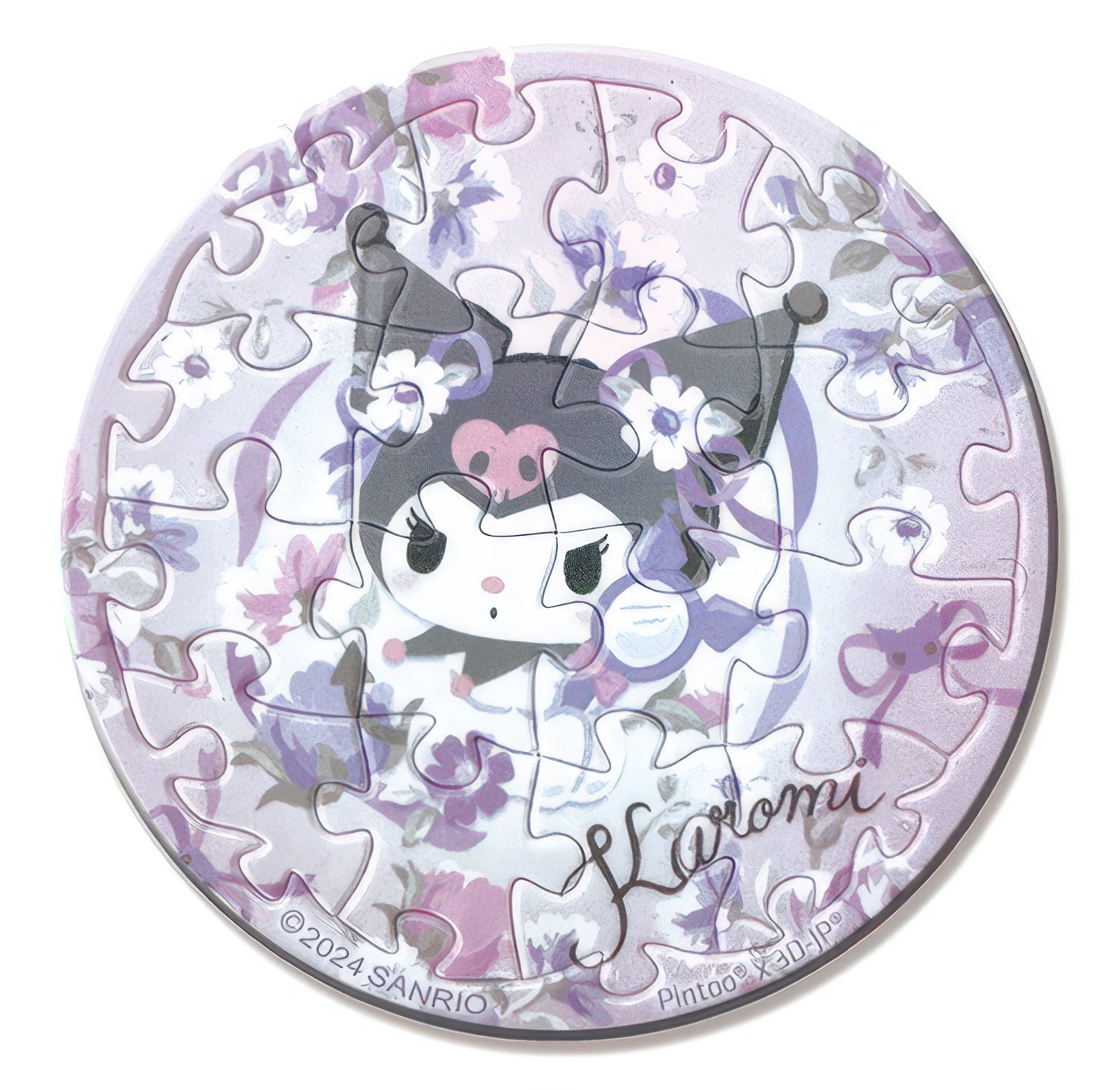 hundred-pictures-hp0116016-kuromi-(flower-series)-purple-rose-16-pieces-magnet-puzzle