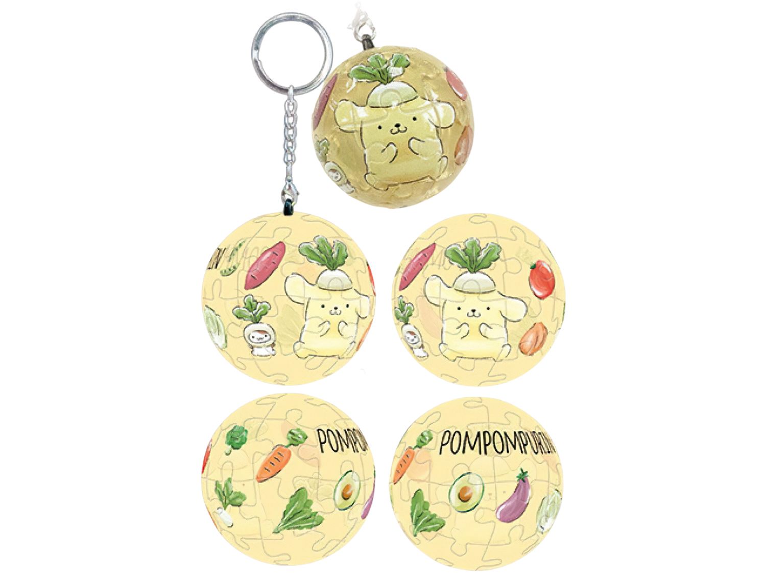 hundred-pictures-hp0124286-pompompurin-various-fruits-and-vegetables-24-pieces-crystal-keychain-puzzle