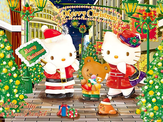 Hundred Pictures â€¢ Hello Kitty â€¢ Happy Holidaysã€€300 PCS Jigsaw Puzzle