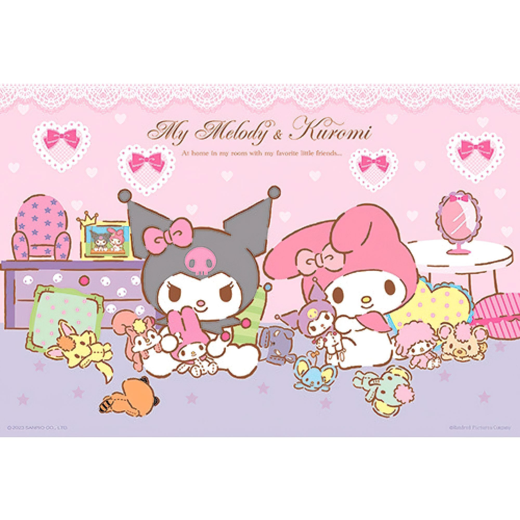 hundred-pictures-hp0300s-240-my-melody-&-kuromi-warm-plush-dolls-300-pieces-jigsaw-puzzle