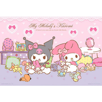 hundred-pictures-hp0300s-240-my-melody-&-kuromi-warm-plush-dolls-300-pieces-jigsaw-puzzle