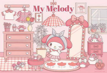 hundred-pictures-hp0300s-257-my-melody-(room-series)-stylish-changing-room-300-pieces-jigsaw-puzzle
