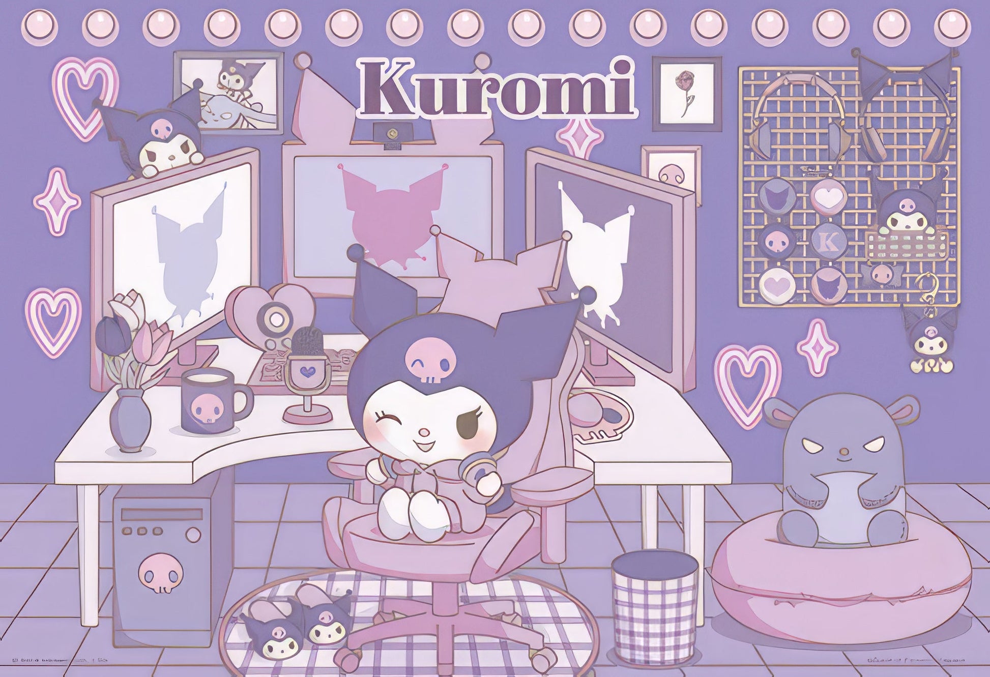 hundred-pictures-hp0300s-258-kuromi-(room-series)-game-streaming-room-300-pieces-jigsaw-puzzle