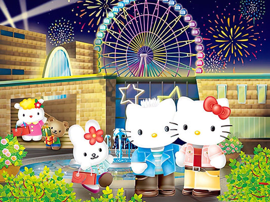 Hundred Pictures • Hello Kitty • Ferris Wheel & Ferris Wheel　520 PCS Jigsaw Puzzle