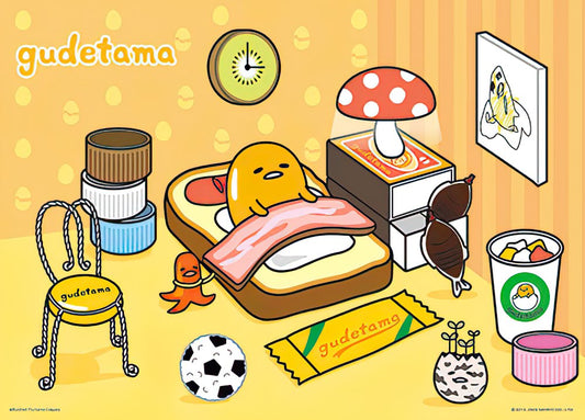 Hundred Pictures HP0520-178　Gudetama • Wake up at Noon　520 Pieces Jigsaw Puzzle