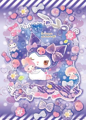 Hundred Pictures HP0520-203　Kuromi • Cute Purple Hairpin　520 Pieces Jigsaw Puzzle