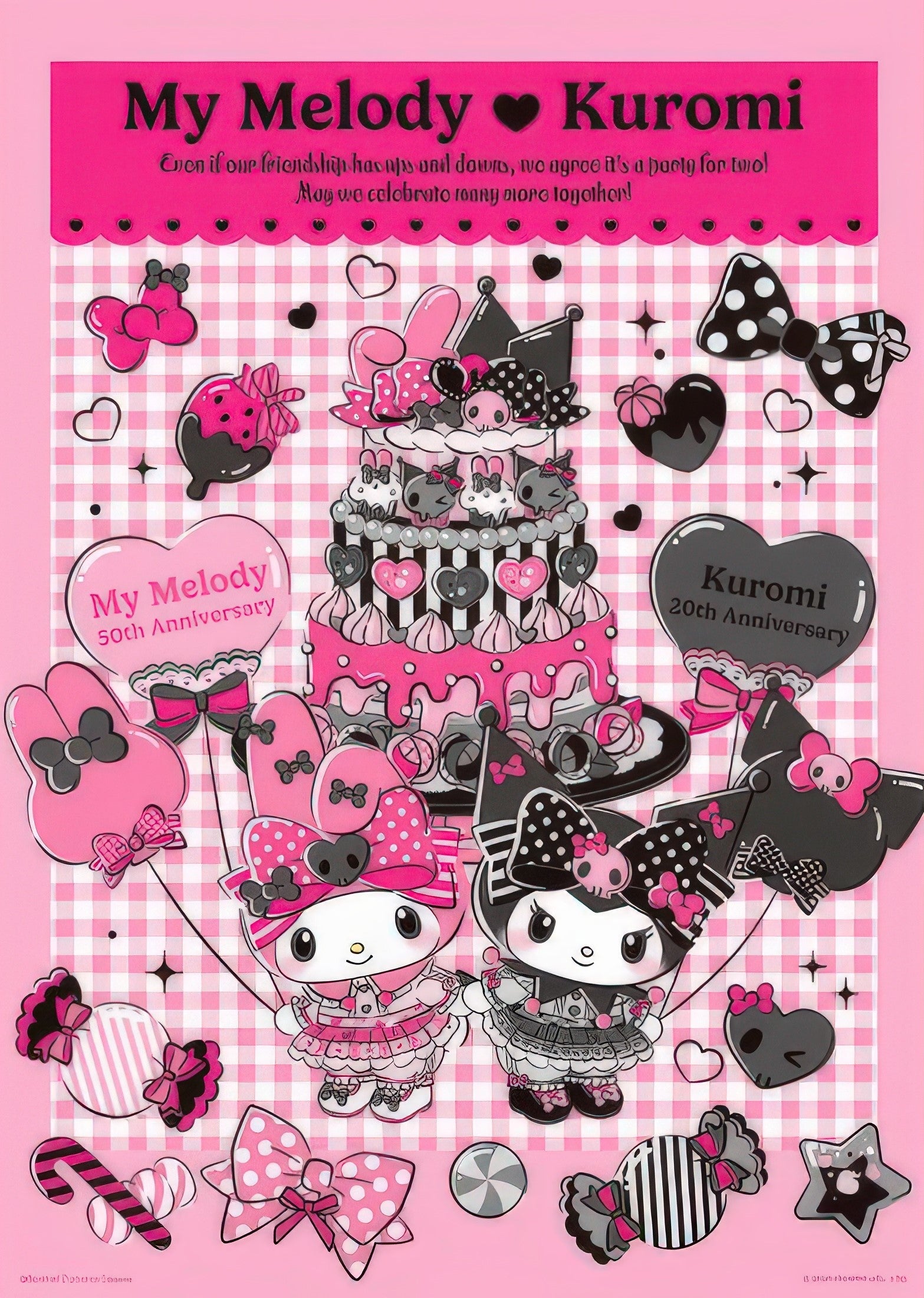 hundred-pictures-hp0520-271-my-melody-&-kuromi-(anniversary-series)-black-and-pink-party-520-pieces-jigsaw-puzzle