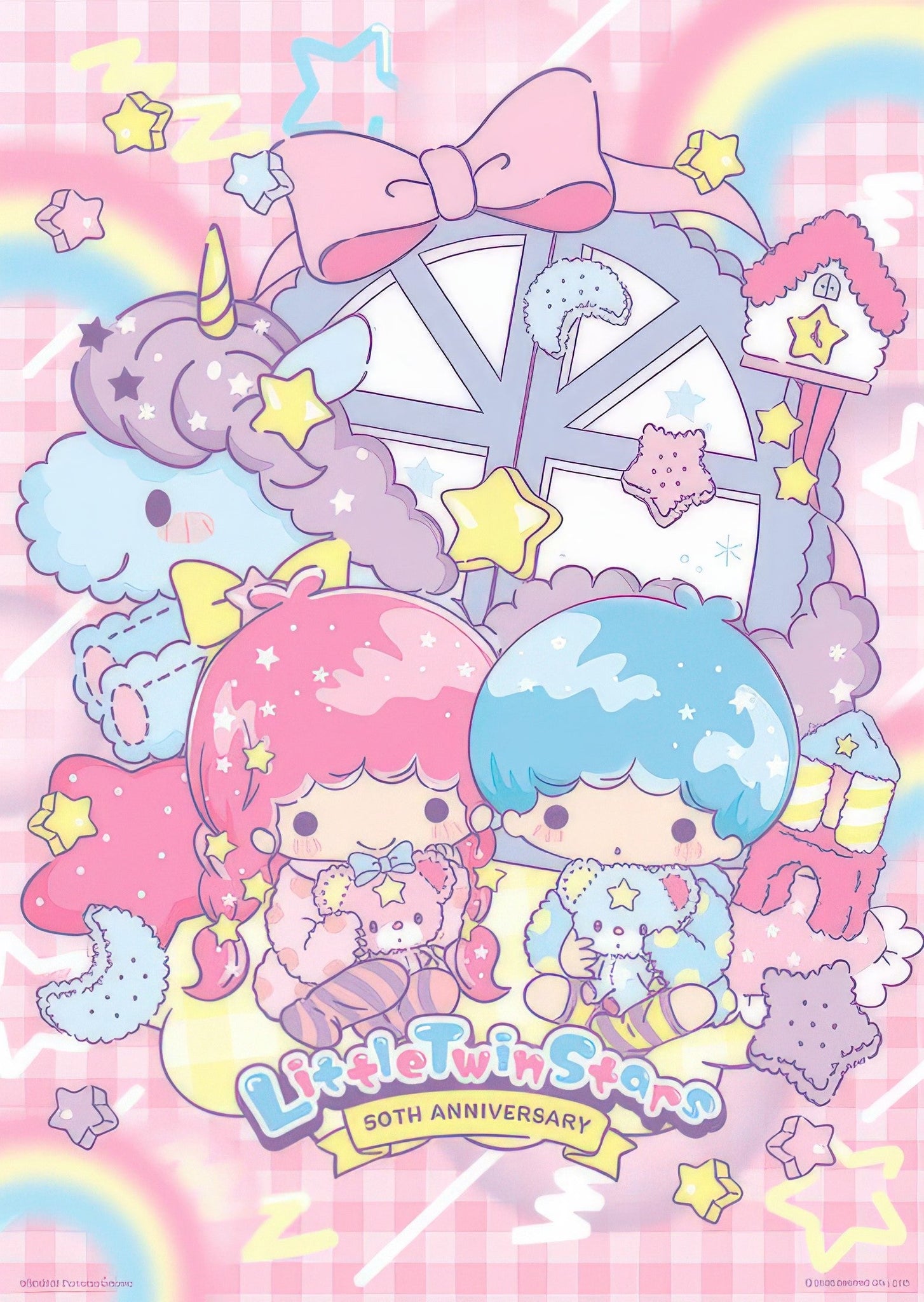 hundred-pictures-hp0520-275-little-twin-stars-(anniversary-series)-pajama-party-520-pieces-jigsaw-puzzle