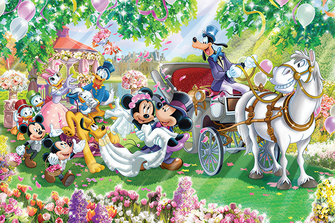 hundred-pictures-hpd01000-011-mickey-mouse-&-friends-garden-wedding-1000-pieces-jigsaw-puzzle