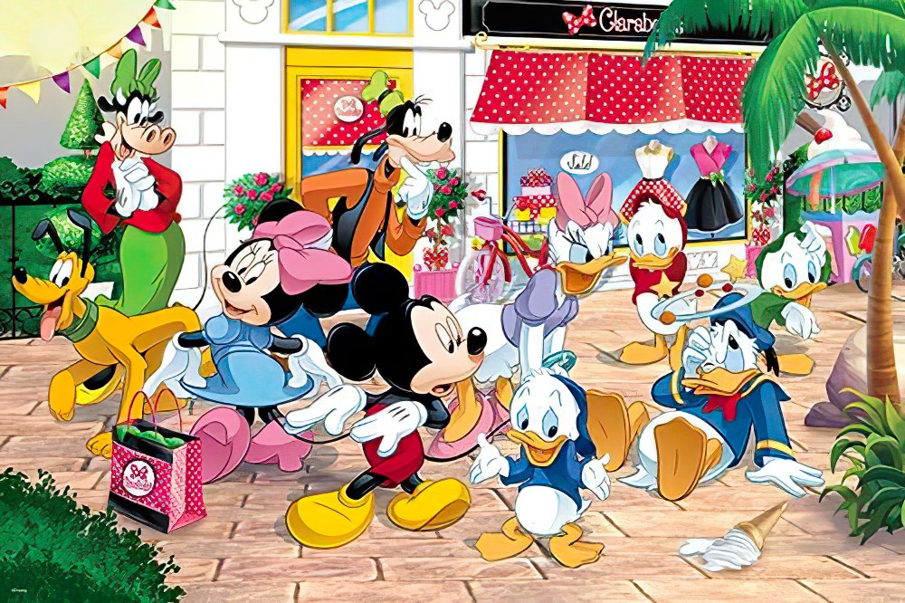 hundred-pictures-hpd01000-026-mickey-friends-shopping-street-1000-pieces-jigsaw-puzzle