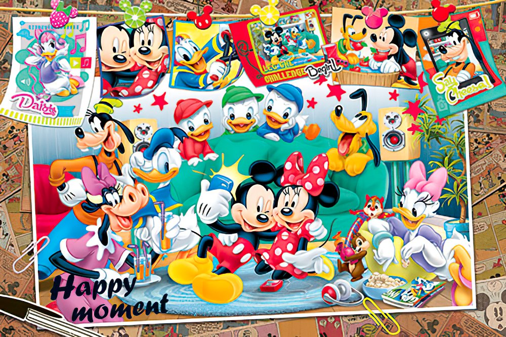 hundred-pictures-hpd01000-047-mickey-mouse-&-friends-friends'-memories-1000-pieces-jigsaw-puzzle