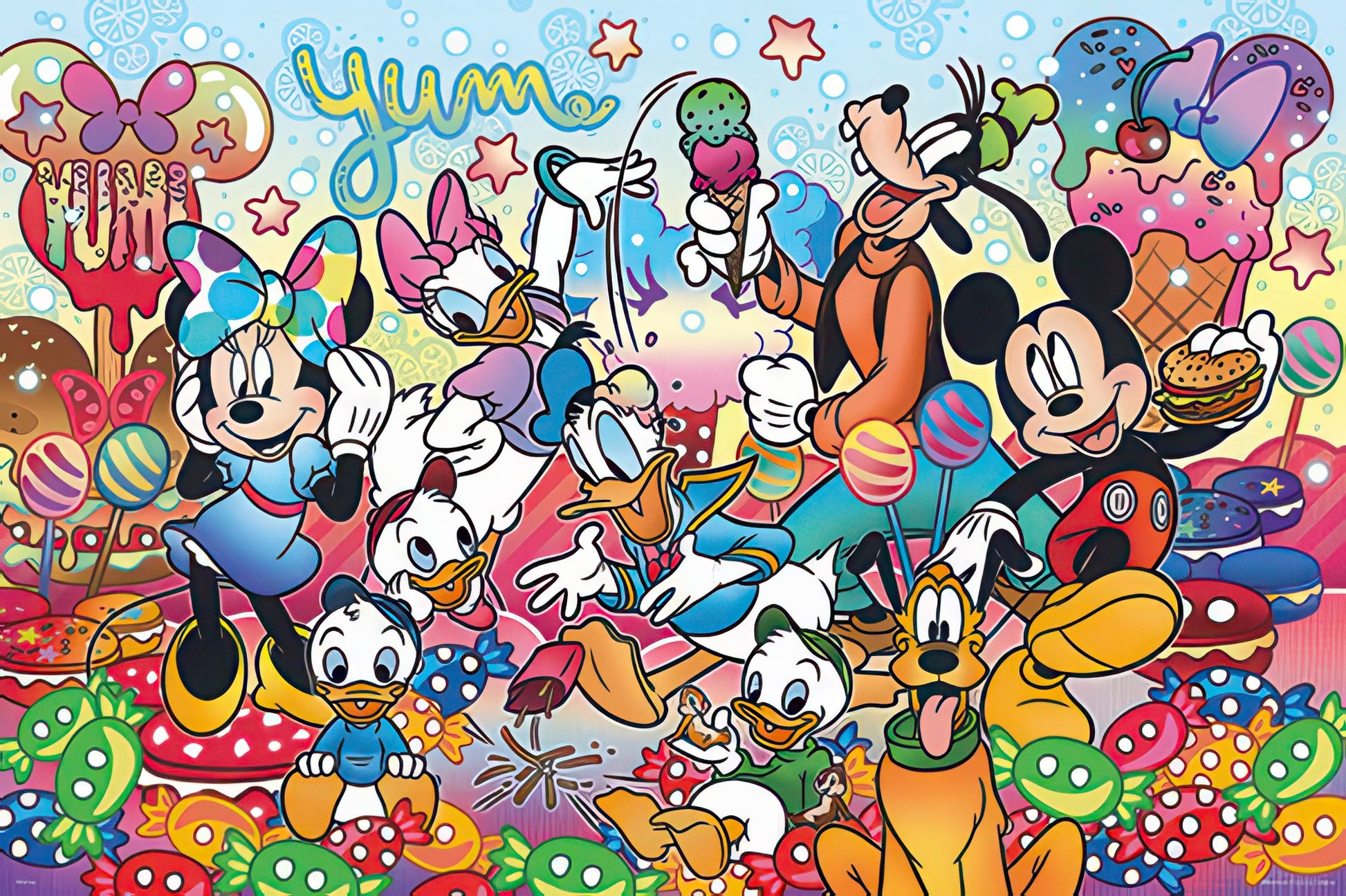 hundred-pictures-hpd01000-077-mickey-mouse-&-friends-(3)-1000-pieces-jigsaw-puzzle