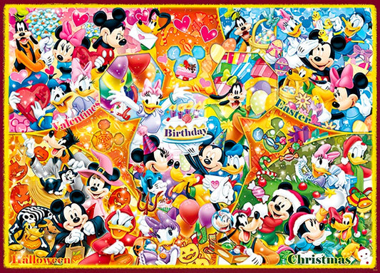 Hundred Pictures HPD01600-004　Mickey & Friends • Mickey Family　1600 Pieces Jigsaw Puzzle