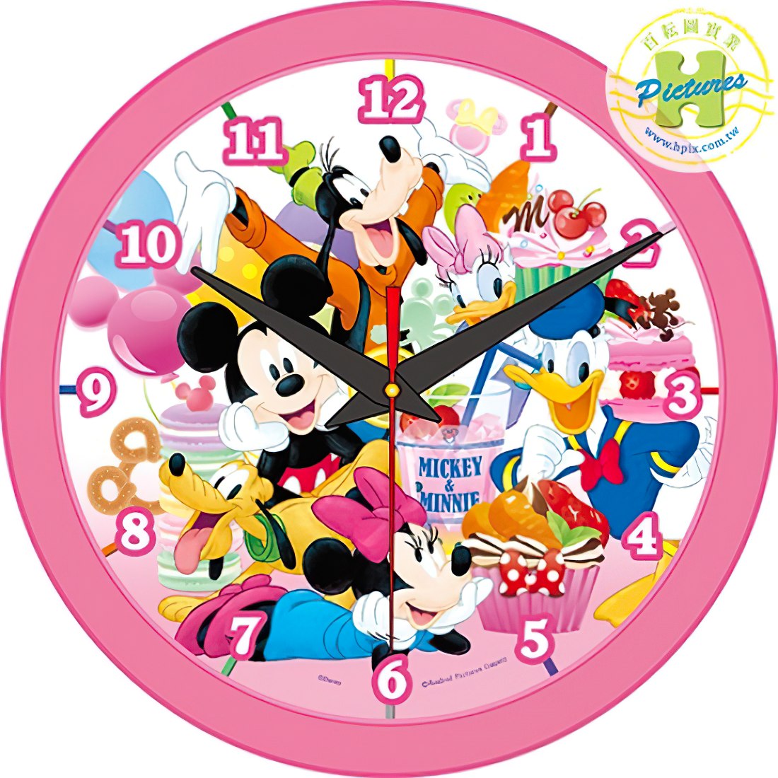 hundred-pictures-hpd0168-002-mickey-mouse-&-friends-clock-168-pieces-clock-puzzle