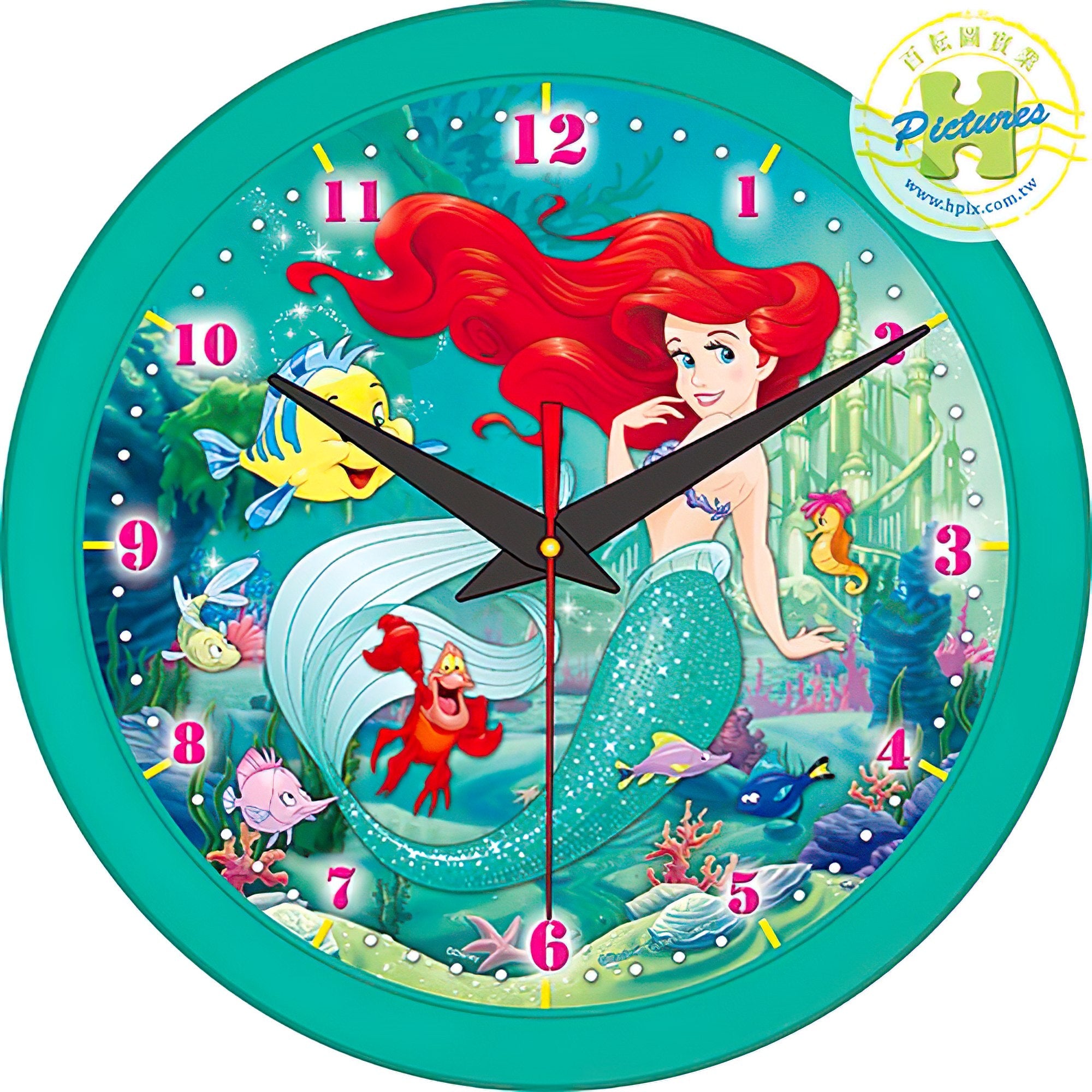 hundred-pictures-hpd0168-006-disney-princess-the-little-mermaid-clock-168-pieces-clock-puzzle