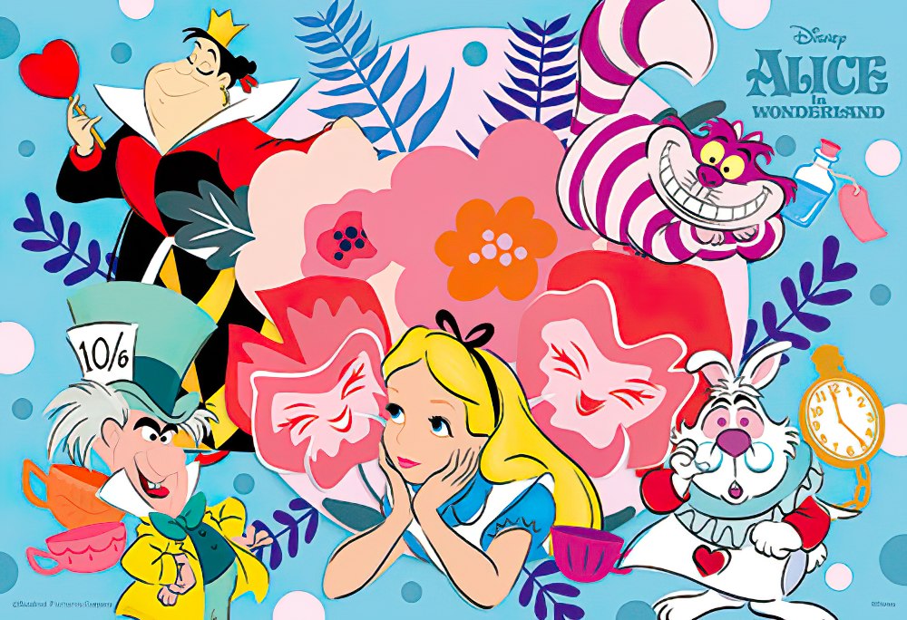 hundred-pictures-hpd0300s-177-alice-in-wonderland-(flower-series)-300-pieces-jigsaw-puzzle