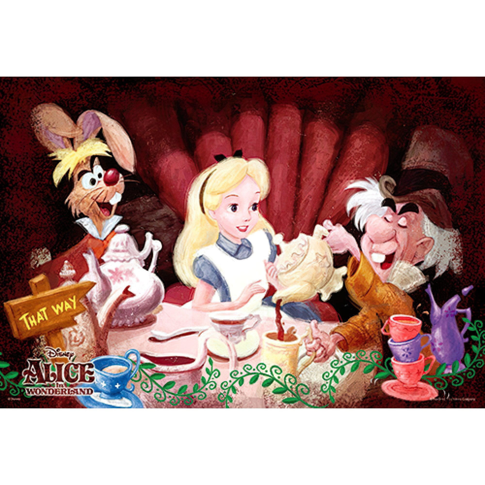 hundred-pictures-hpd0300s-207-alice-in-wonderland-(collection-poster-series)-300-pieces-jigsaw-puzzle