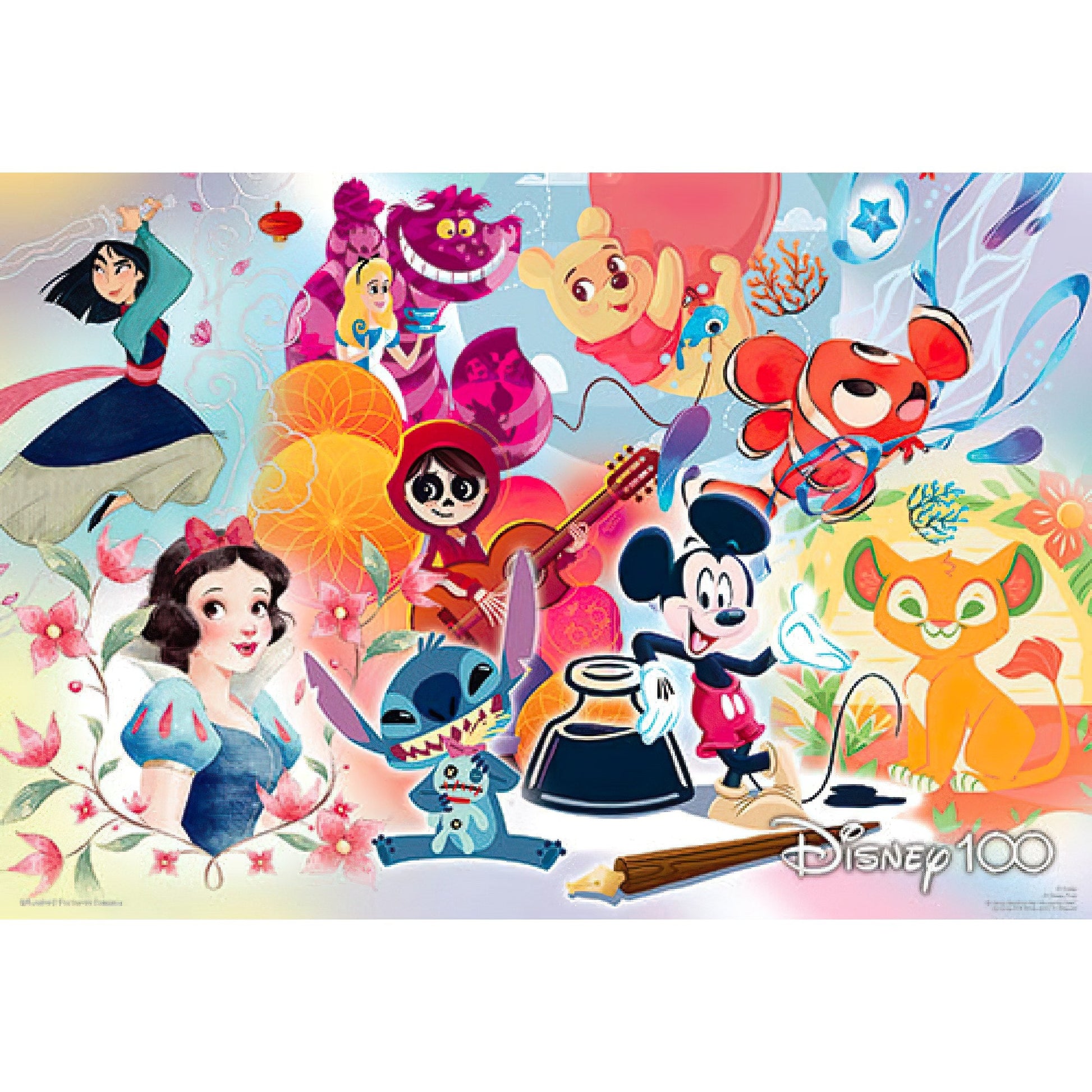 hundred-pictures-hpd0300s-227-disney-(disney-100th-celebration)-illustration-memories-300-pieces-jigsaw-puzzle