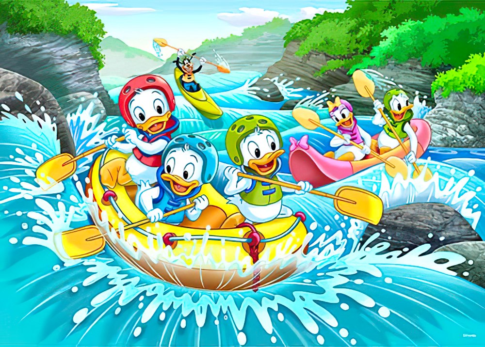 hundred-pictures-hpd0520-005-donald-duck-xiuguluan-river-rafting-520-pieces-jigsaw-puzzle