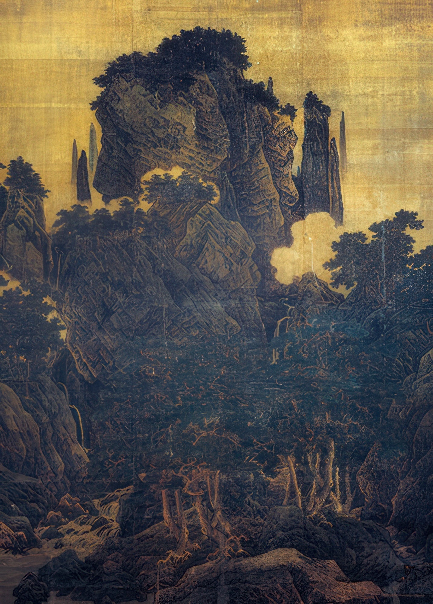 hundred-pictures-hpn0520-001-song-dynasty,-li-tang---whispering-pines-in-a-myriad-ravines-520-pieces-jigsaw-puzzle
