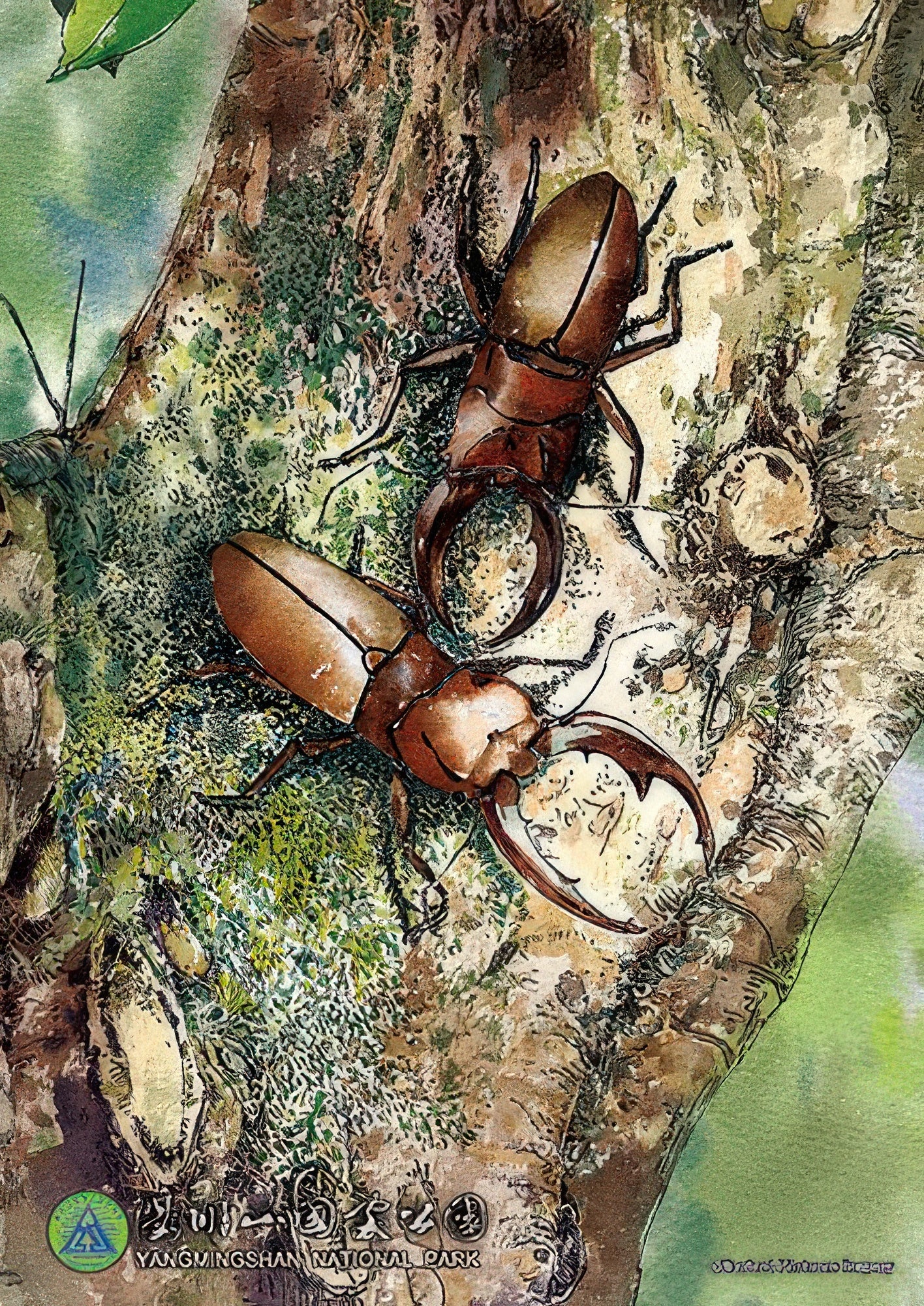 hundred-pictures-hpy0108-007-a-summer-stag-beetle-108-pieces-jigsaw-puzzle