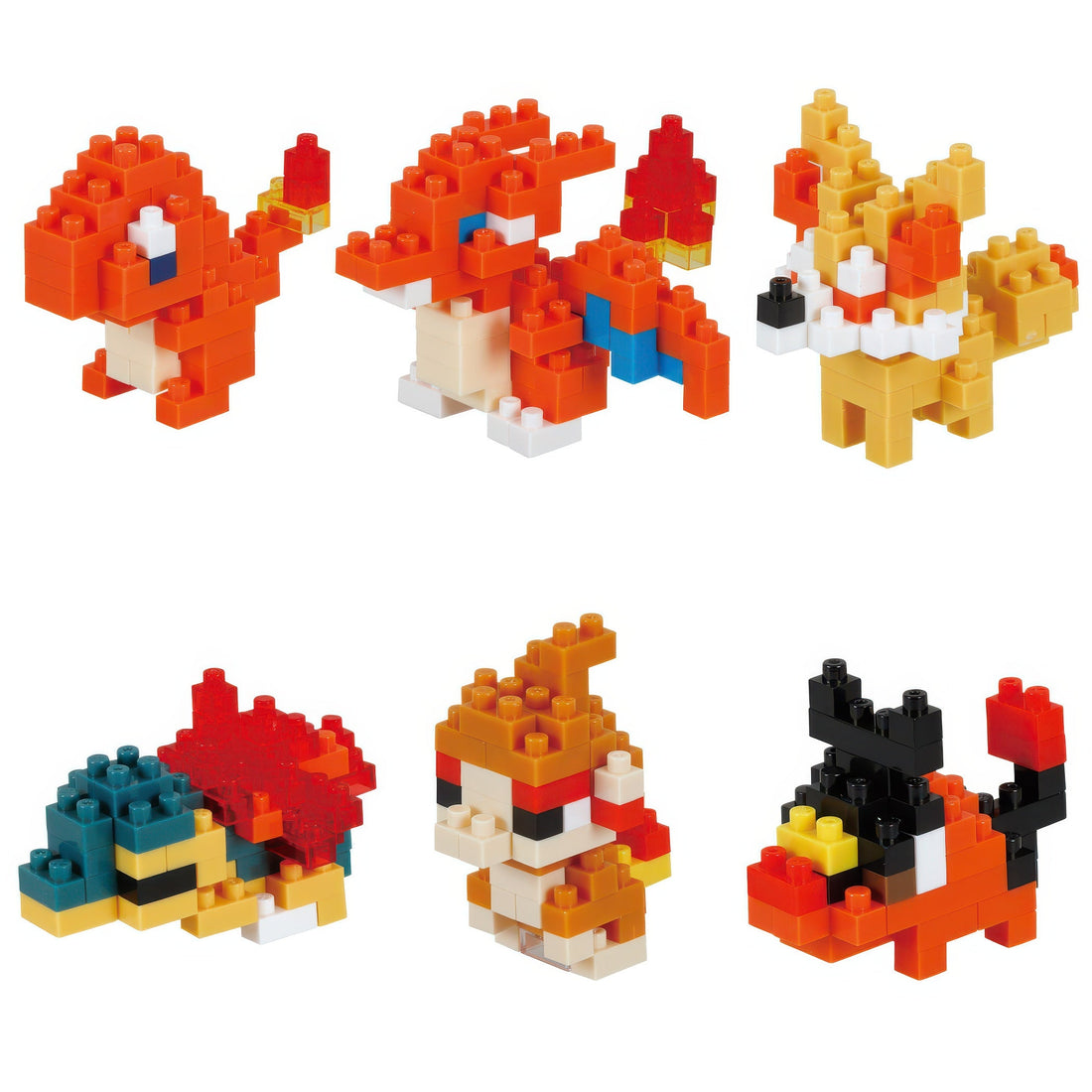 kawada-nbmc-11-mini-nanoblock:-pokémon-type:-fire-multipack-6-mini-block