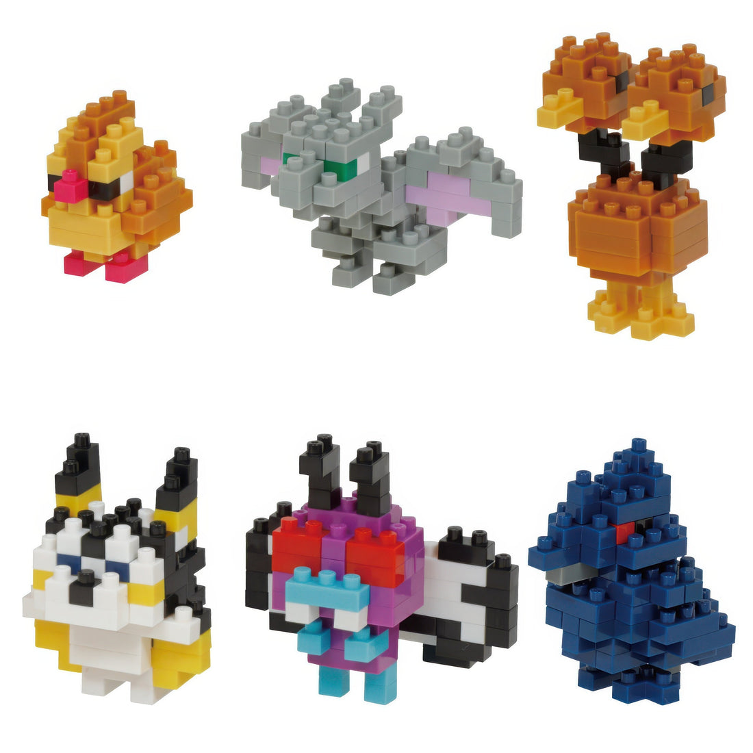 kawada-nbmc-31-mini-nanoblock:-pokémon-type:-flying-multipack-6-mini-block