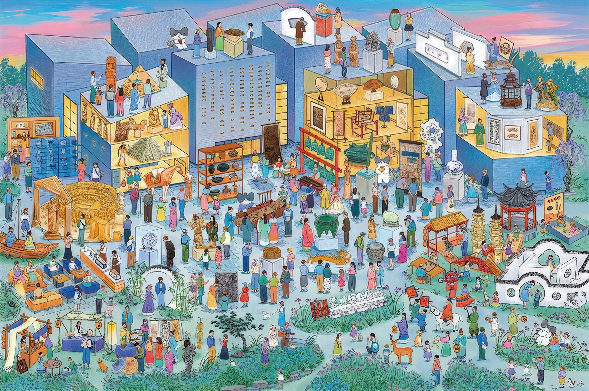 momibook-62319-01-suzhou-museum-west-wing's-wonderful-night-1000-pieces-jigsaw-puzzle